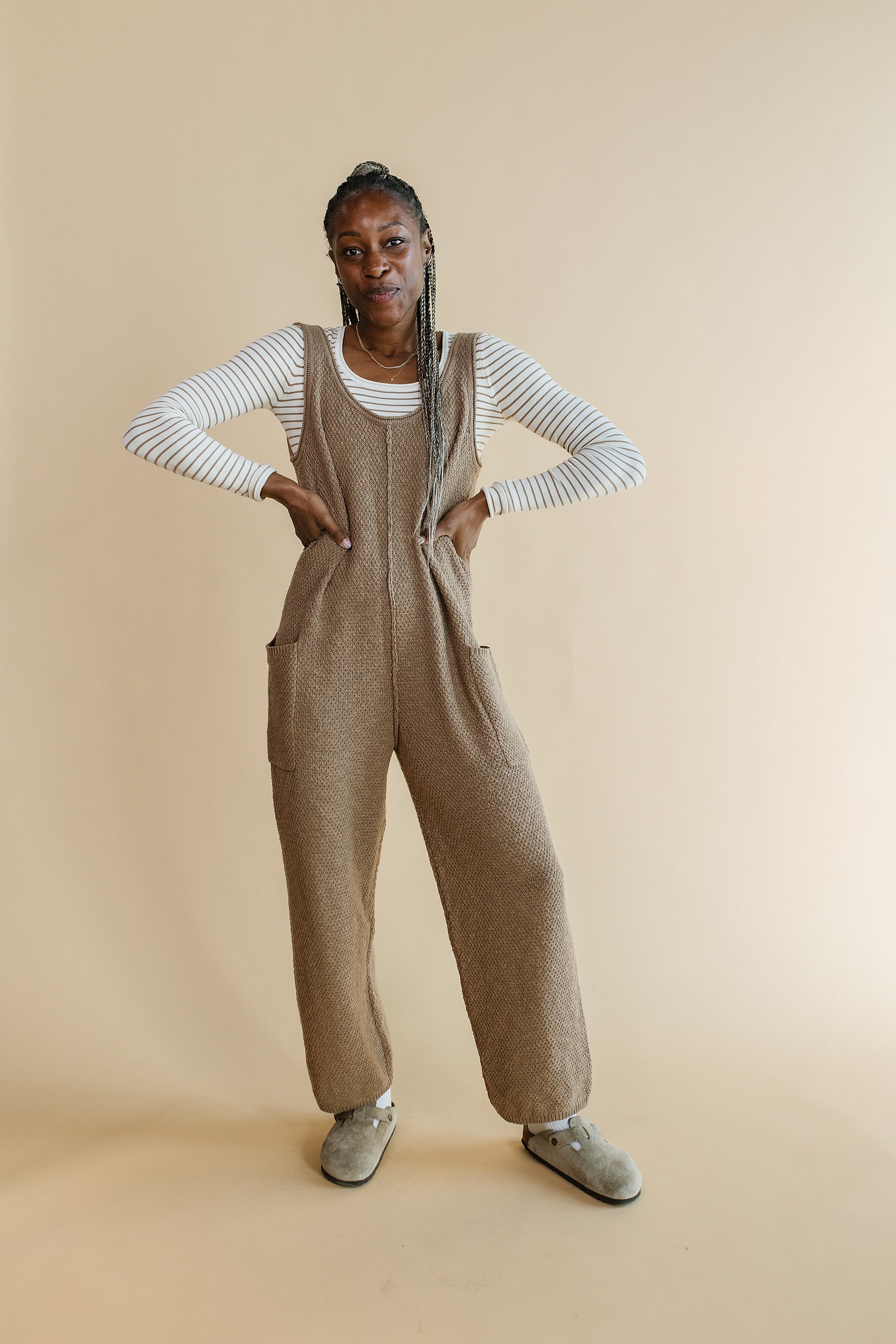 Womens cheap knit overalls